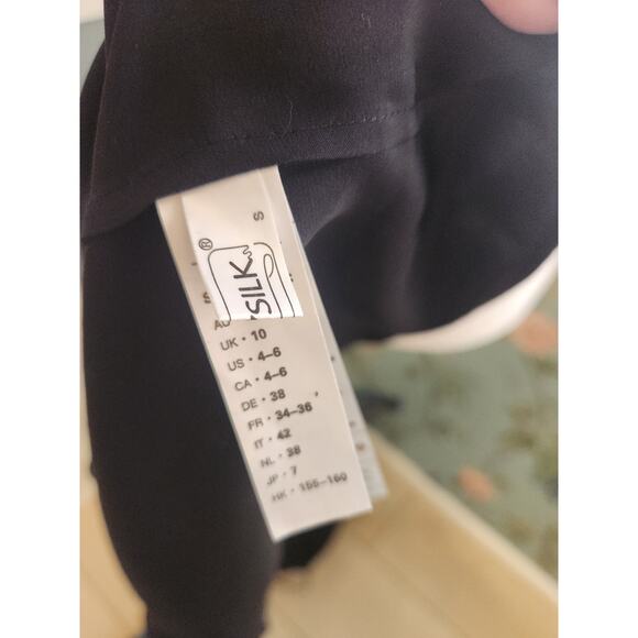 LILYSILK Black Silk Camisole Top – Lace Trim – 100% Mulberry Silk – Size S - Picture 3 of 4